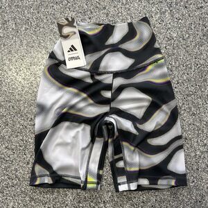 Adidas Tights Womens XS Pablo Vittar Spandex Shorts Biker High Rise Grey Black